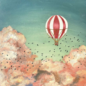 Hot Air Balloon Flock Of Bird