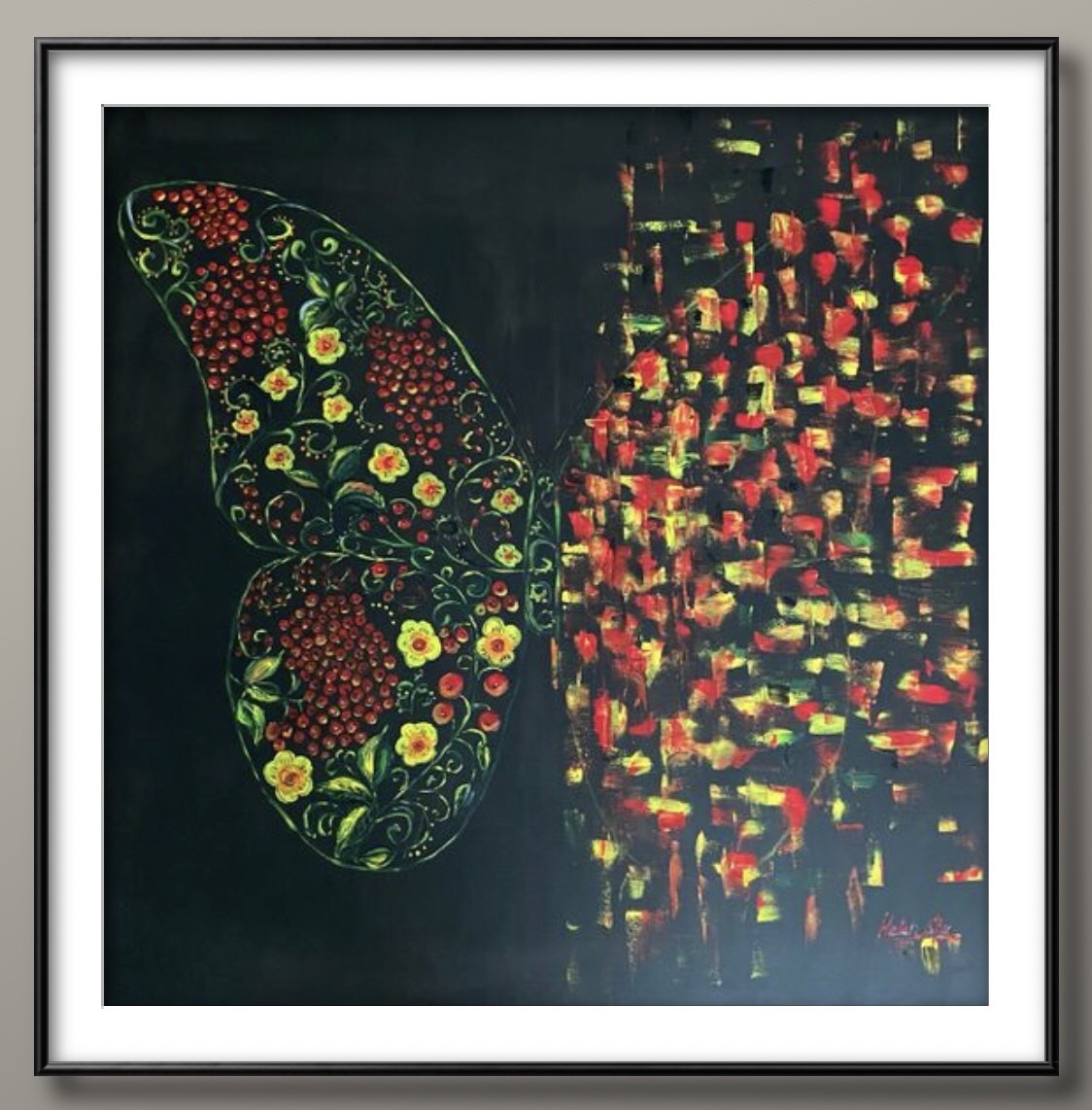 Butterfly Matrix Khokhloma – 世界アートの扉