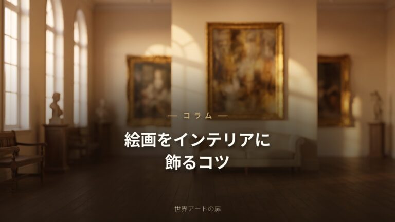 絵画をインテリアに飾るコツ｜部屋別・飾り方の実例と位置の決め方｜世界アートの扉