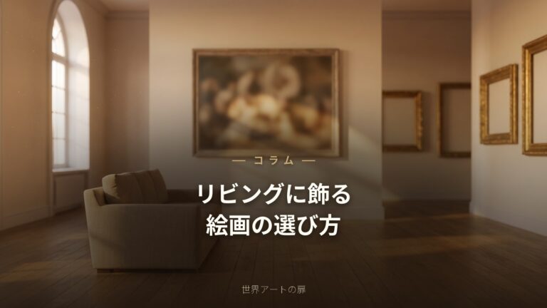 リビングに飾る絵画の選び方｜ソファ上の壁を主役にするコツ｜世界アートの扉