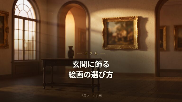 玄関に飾る絵画の選び方｜第一印象を良くするアートのコツ｜世界アートの扉
