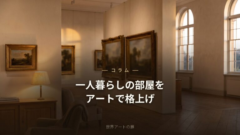 一人暮らしの部屋をアートで格上げするコツ｜世界アートの扉