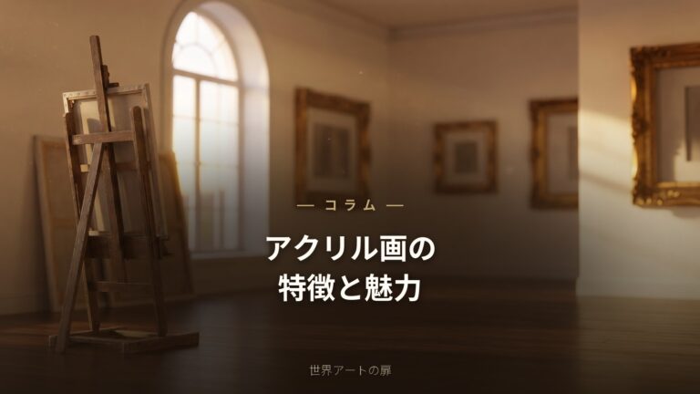 アクリル画とは？特徴と魅力・選び方をやさしく解説｜世界アートの扉